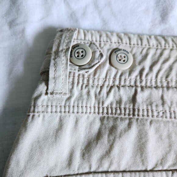 Men's 38 Shorts Point Zero Flat Front DNM Original Beige Cotton Zip Button - Picture 13 of 14